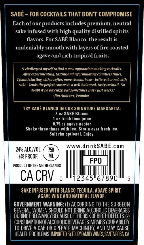label back blanco